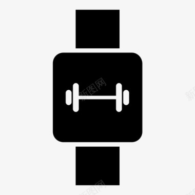 健身跟踪器苹果手表健美运动员图标图标