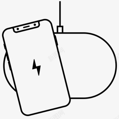 iphone充电垫苹果垫iphone充电器图标图标