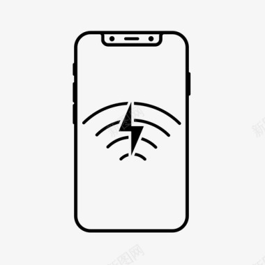 iphone无线充电充电器垫无线充电图标图标