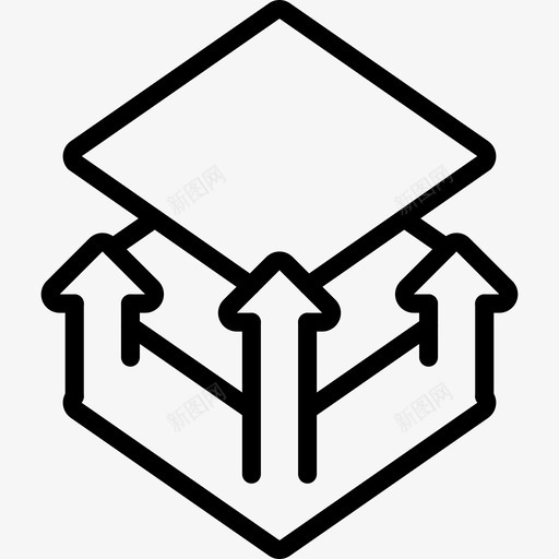 用户界面层向上应用程序绘图图标svg_新图网 https://ixintu.com 工具 应用程序 用户界面层向上 用户界面轮廓 线框 绘图