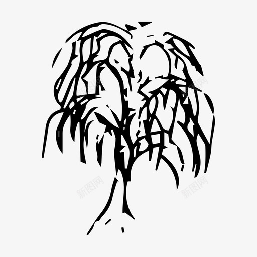 柳树手绘秋季手绘图标svg_新图网 https://ixintu.com 2017年秋季 手绘 柳树手绘 秋季