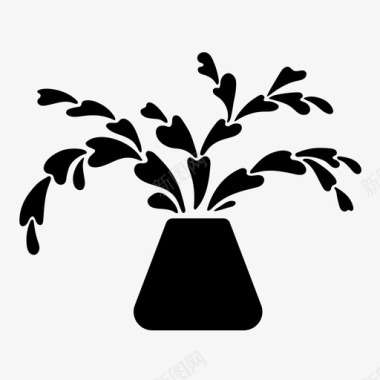 盆栽多汁植物图标图标