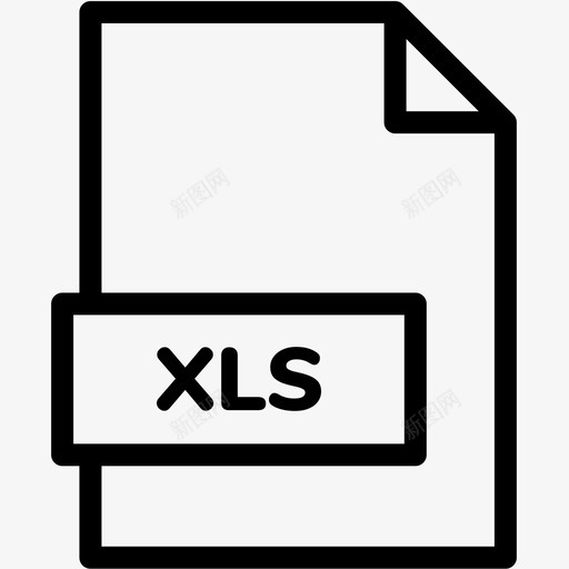 xlsfileextensionformat图标svg_新图网 https://ixintu.com extension fileformatsvol2line format type xlsfile