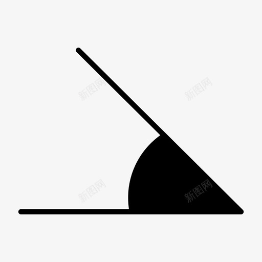 角度弧度测量图标svg_新图网 https://ixintu.com 弧度 测量 角度