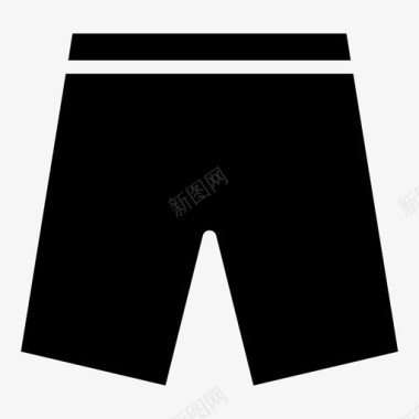 短裤拳击手时尚符号图标图标