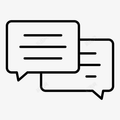 聊天泡泡商务图标svg_新图网 https://ixintu.com 办公室细线第一卷 商务 泡泡 留言 聊天