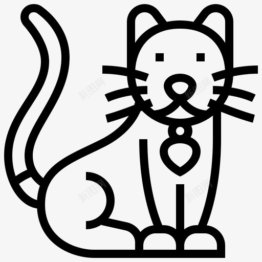 猫动物埃及图标svg_新图网 https://ixintu.com 动物 埃及 埃及符号 猫 符号