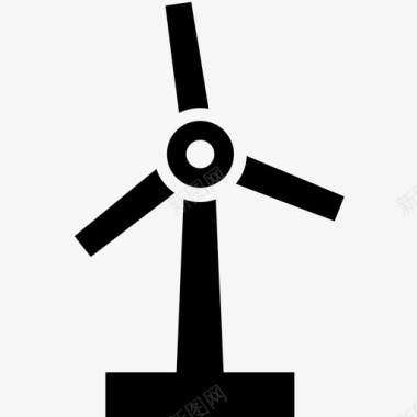 风力涡轮机风车油图标图标