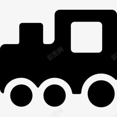 玩具火车交通工具游乐园图标图标