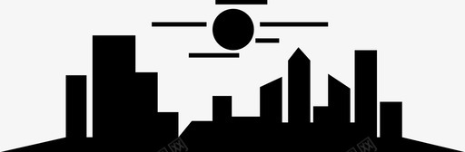 城市天际线城市天际线建筑物图标图标