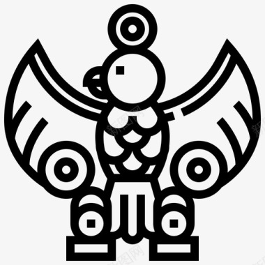 鹰动物埃及图标图标