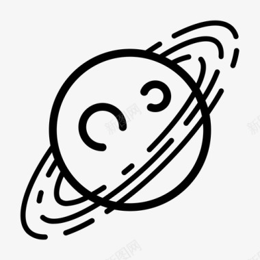 土星行星光环图标图标