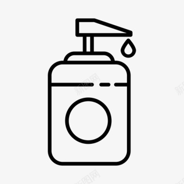 液体肥皂浴室美容图标图标