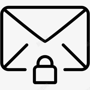 电子邮件锁信件消息图标图标