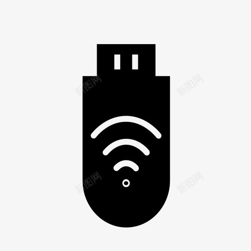 pendrive便携式wifiusb图标svg_新图网 https://ixintu.com pendrive usb wimax 便携式wifi 无线设备 网络和通信填充