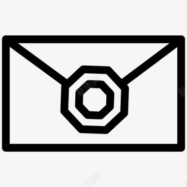 密封邮件电子邮件信件图标图标