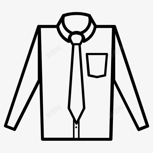 衬衫银行生意图标svg_新图网 https://ixintu.com 生意 衣服 衬衫 银行 领带