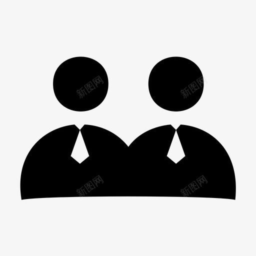 双胞胎员工人图标svg_新图网 https://ixintu.com 人 双胞胎 员工 领带
