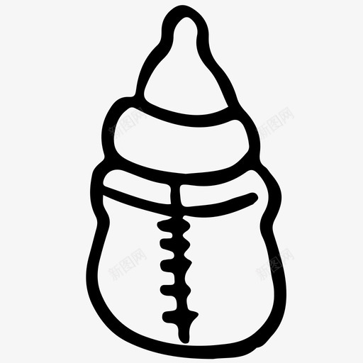 婴儿奶瓶牛奶素描图标svg_新图网 https://ixintu.com 婴儿奶瓶 牛奶 素描 素描图标