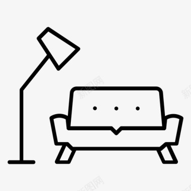 座位椅子休息室图标图标