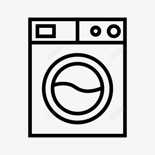 洗衣机电子设备家用电器图标svg_新图网 https://ixintu.com 家用电器 洗衣机 电子设备