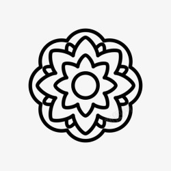 中秋装饰品月饼节日鲜花图标高清图片