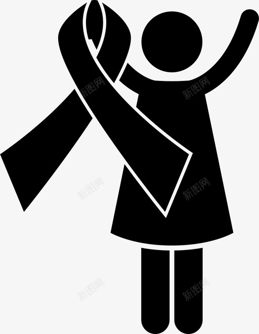 女性癌症意识丝带健康图标svg_新图网 https://ixintu.com 健康 女性疾病疾病 女性癌症 意识丝带
