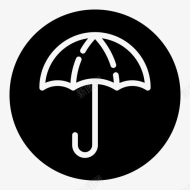伞气象保护图标图标