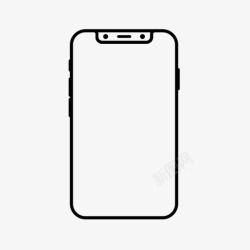 iphoneX白色iphonex苹果iphoneiphone8图标高清图片
