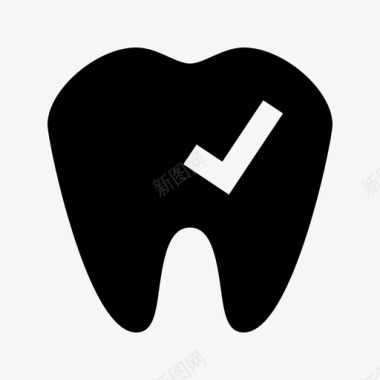 牙齿检查牙医医院网络网格图标图标