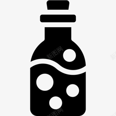 药剂瓶子死人图标图标