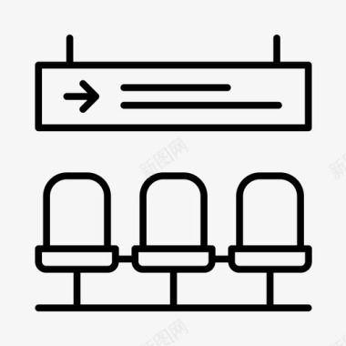 航站楼机场海关图标图标