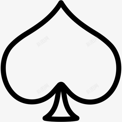 黑桃卡片游戏图标svg_新图网 https://ixintu.com 卡片 娱乐多媒体 扑克 游戏 玩 黑桃