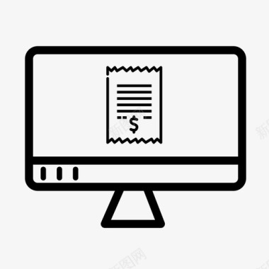 桌面账单台式电脑图标图标