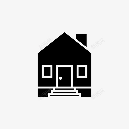 房子建筑装饰图标svg_新图网 https://ixintu.com 家 建筑 房子 装饰