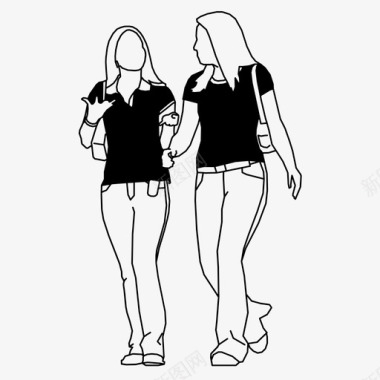 女性时尚女孩图标图标