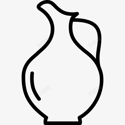 玻璃壶饮料和食物边框颜色图标svg_新图网 https://ixintu.com 玻璃壶 边框颜色 饮料和食物