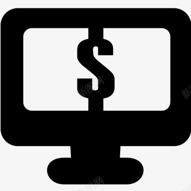 美元商业计算机图标图标