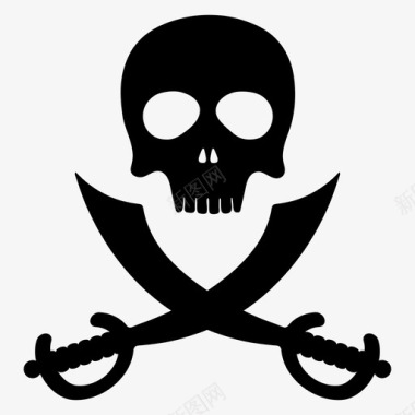 骷髅海盗旗帜快乐罗杰图标图标