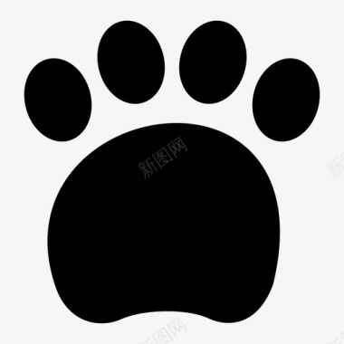 跟踪动物跟踪狗印图标图标