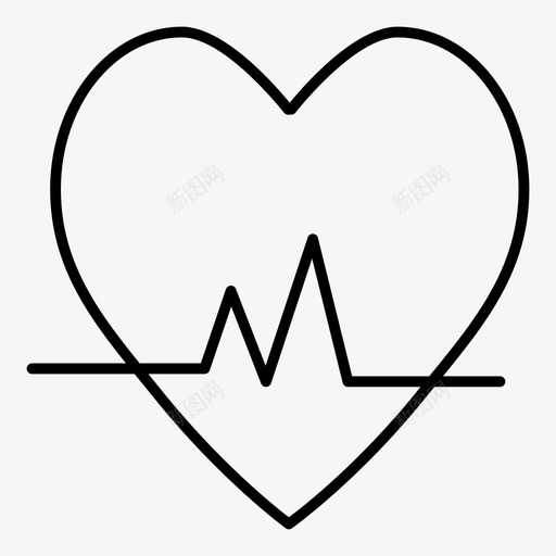 生命心跳健康图标svg_新图网 https://ixintu.com 健康 心脏 心跳 生命 科学
