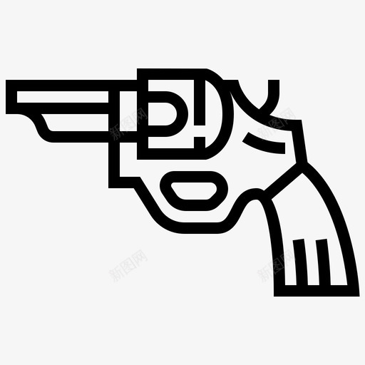枪警察保护图标svg_新图网 https://ixintu.com 保安 保护 枪 武器 警察