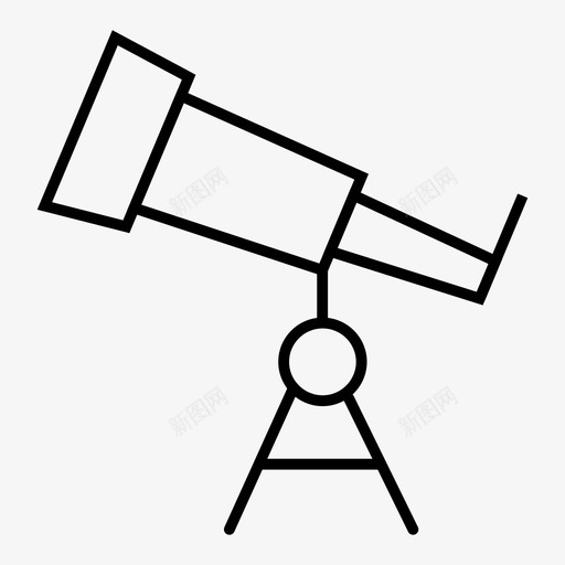 望远镜发现观察图标svg_新图网 https://ixintu.com 发现 望远镜 科学细线 缩放 观察