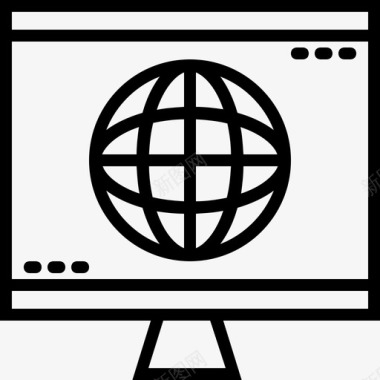 计算机全球互联网图标图标