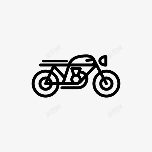 小鬼自行车摩托车图标svg_新图网 https://ixintu.com 咖啡馆赛车手 复古 小鬼 摩托车 自行车