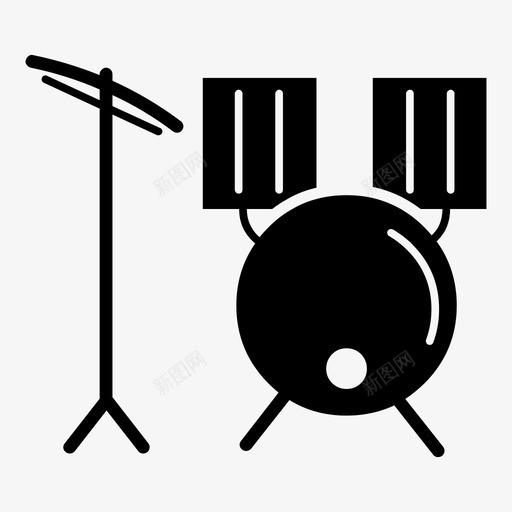 鼓套件乐器音乐图标svg_新图网 https://ixintu.com 乐器 音乐 鼓套件