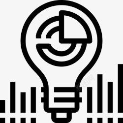 灯炮图表分析解决方案灯泡业务图标高清图片