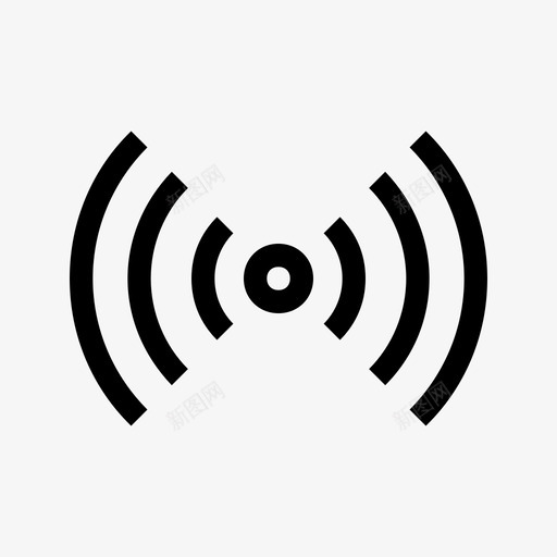 服务器收音机无线电波图标svg_新图网 https://ixintu.com acuteline服务器 接收 收音机 无线 无线电波 服务器 电波