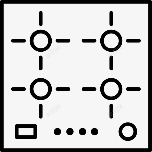 煤气炉内置电器烹饪图标svg_新图网 https://ixintu.com 内置电器 家庭工具花园 烹饪 煤气炉 电炉 食品