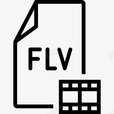 文件扩展名flv图标图标